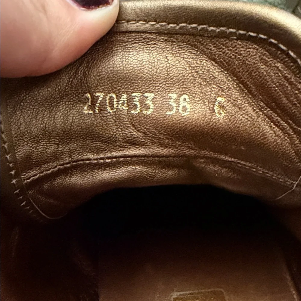 Gucci Brown Metallic High-Top Sneakers - Picture 7 of 7